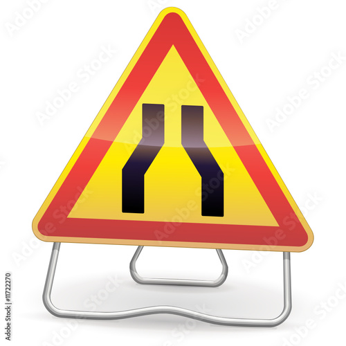 Attention chaussée rétrécie ! (ombre)