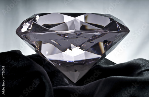 Brilliant Diamond on Black Satin photo