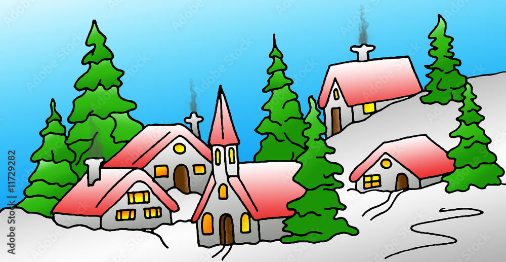 Fototapeta premium Weihnachtsdorf