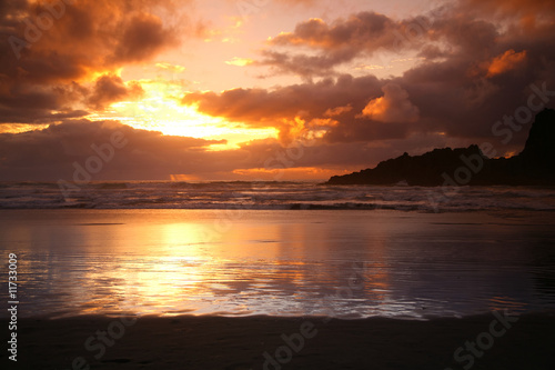 Karekare Beach Sunset