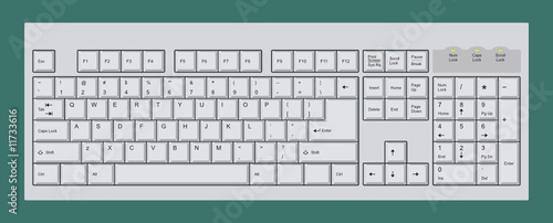 Detailed Computer Keyboard Closeup