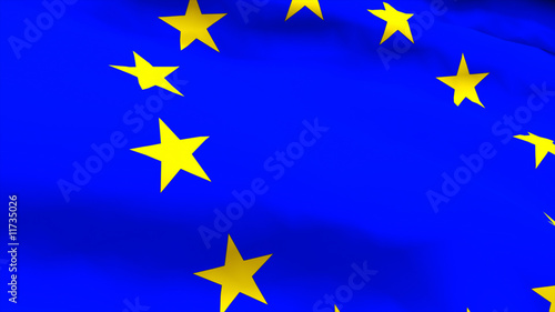 Highly Detailed 3d render of an EU Flag