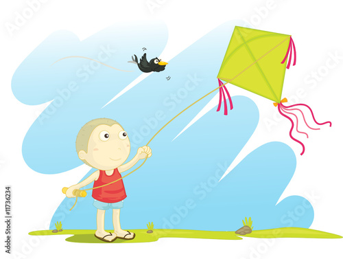 flying a kite