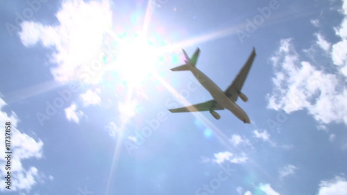Aircraft 01 - Flying across sun, HD