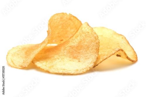 Three potato chips