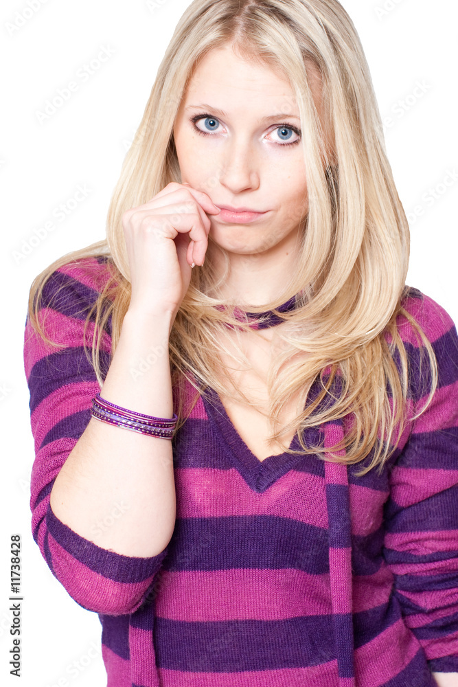 Portrait of a beautiful woman wearing fashion clothing Portrait of a beautiful woman wearing fashion clothing