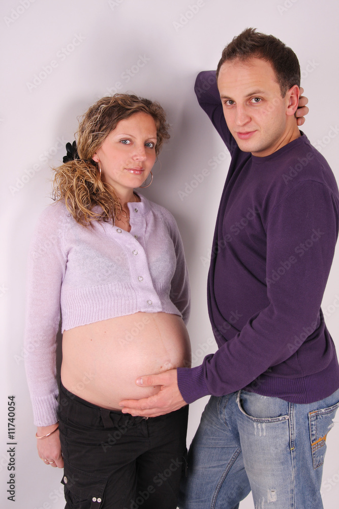 Fototapeta premium Pregnant woman with the husband 27