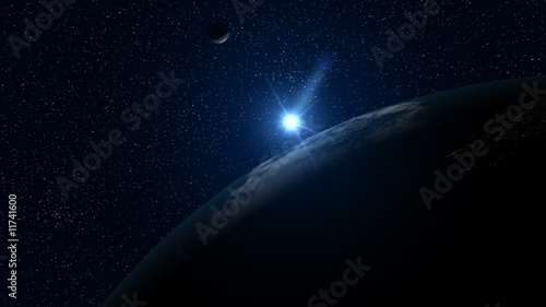 Big blue rotating Earth