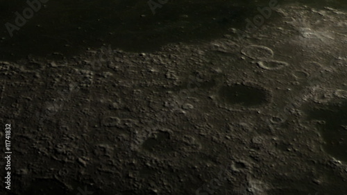 Moon surface and Earth reveal