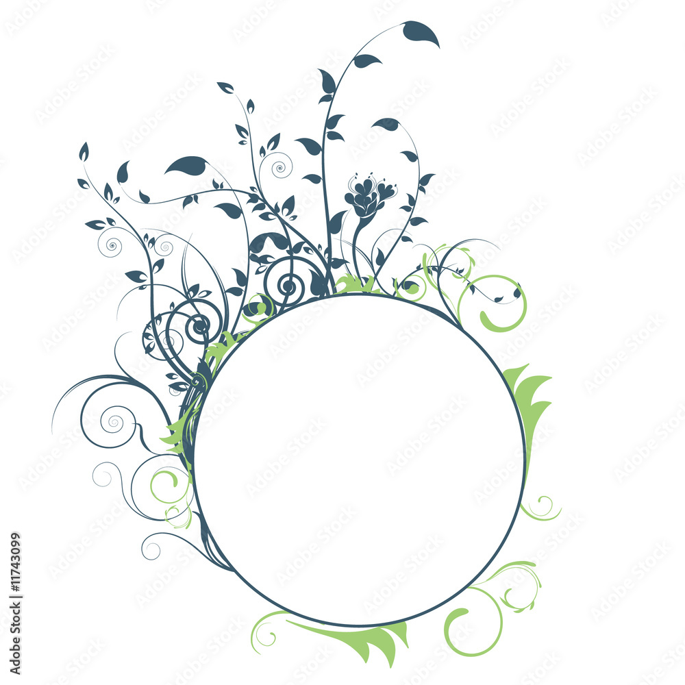 abstract floral frame abstract floral frame
