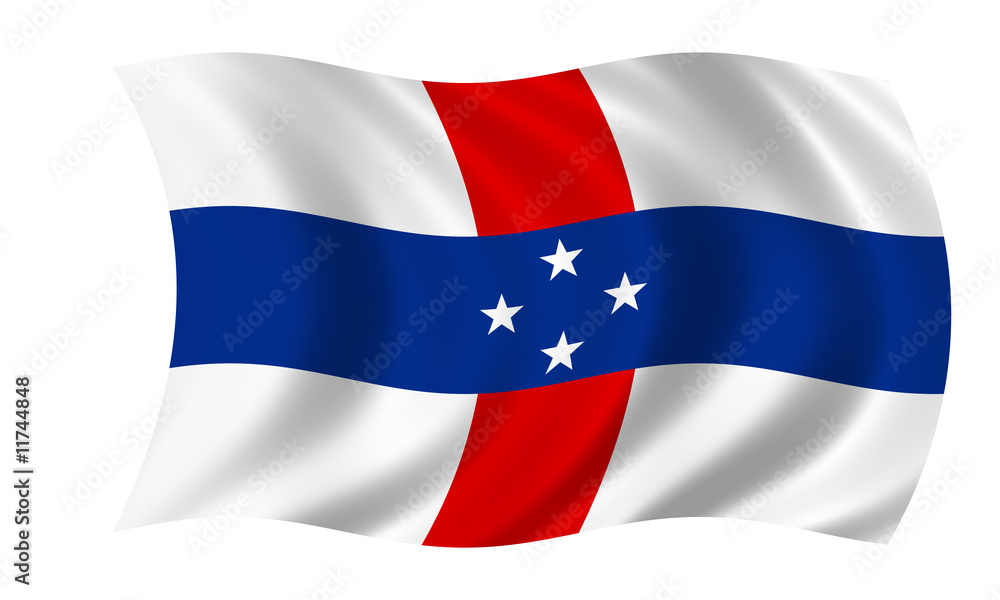 Naklejka premium niederländische antillen fahne netherlands antilles flag