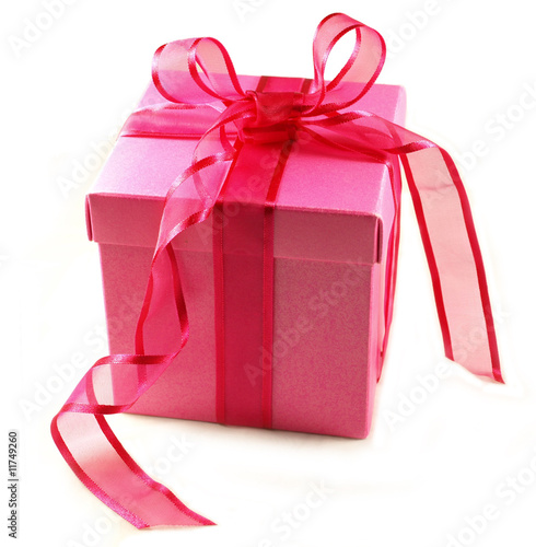 Pink Gift Box with Pink Ribbon Bow