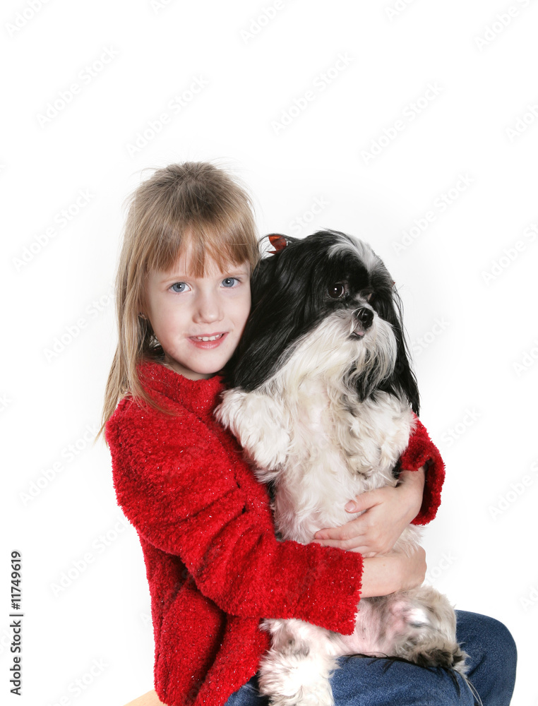 A girl and her dog