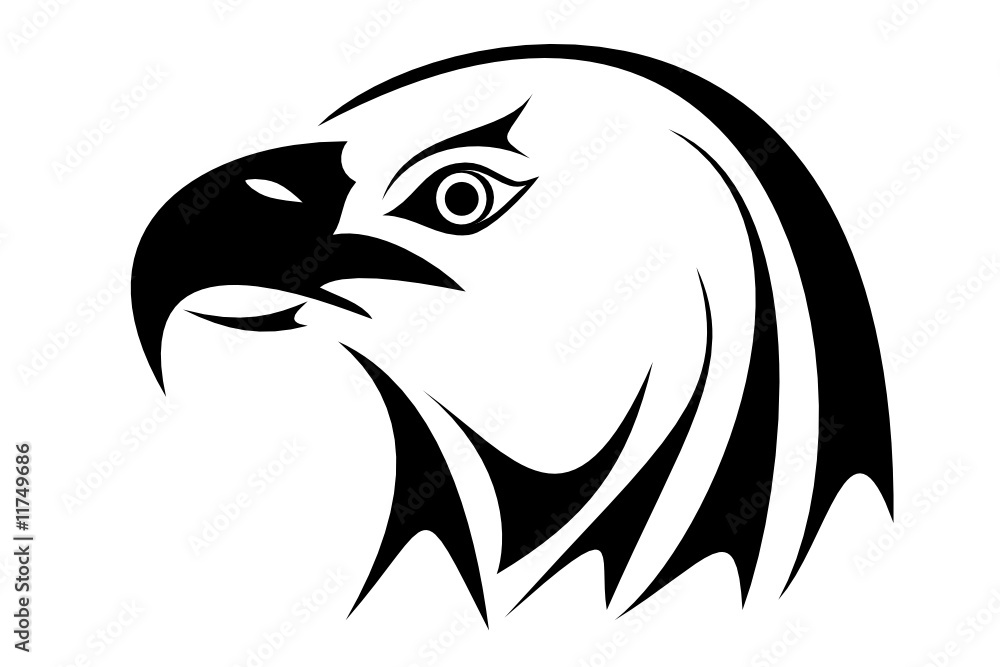 Obraz premium Bald eagle head tribal tattoo