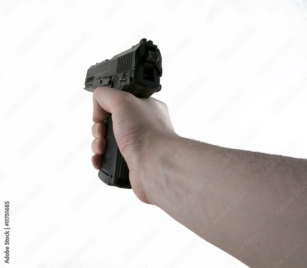 Hand Holding Aiming Slingshot Black Pistol Stock Photo | Adobe Stock Hand Holding Aiming Slingshot Black Pistol Stock Photo | Adobe Stock