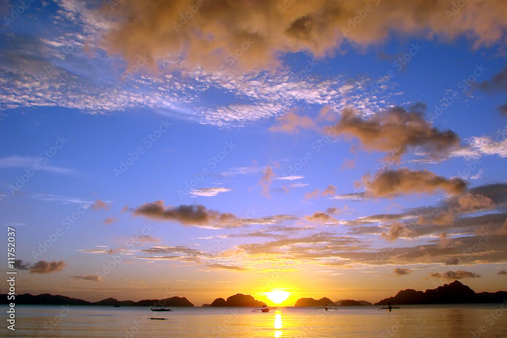 Obraz premium Coucher de soleil aux Philippines