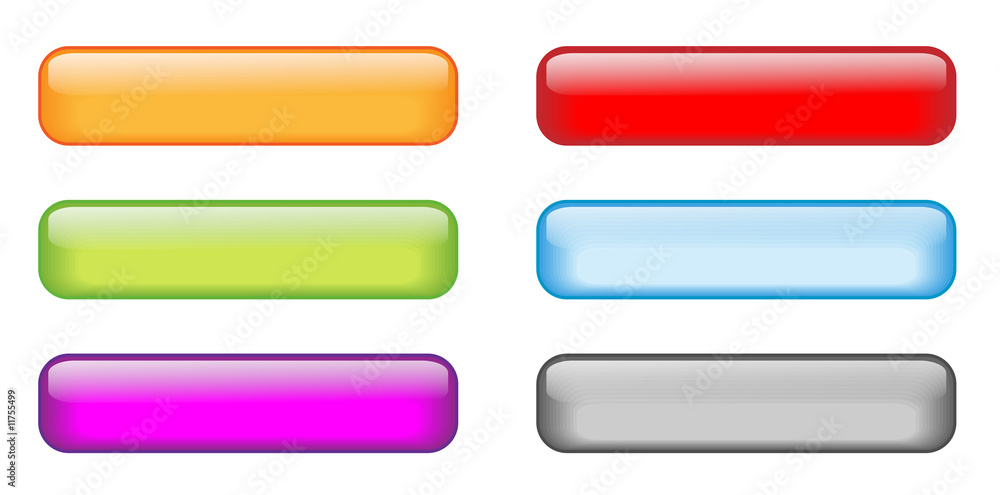 Gel Rectangular Buttons (various colours) Gel Rectangular Buttons (various colours)