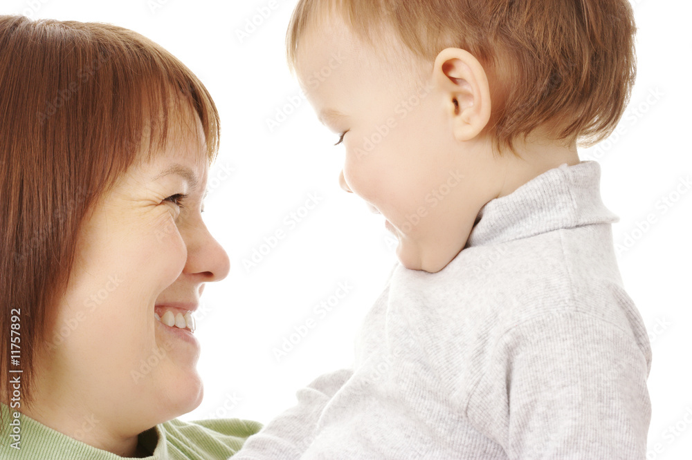 Happy mother looking at her child Happy mother looking at her child