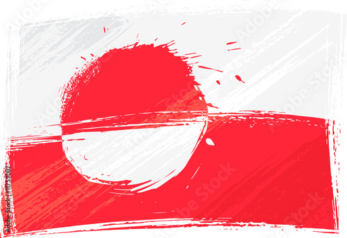 Grunge Greenland flag