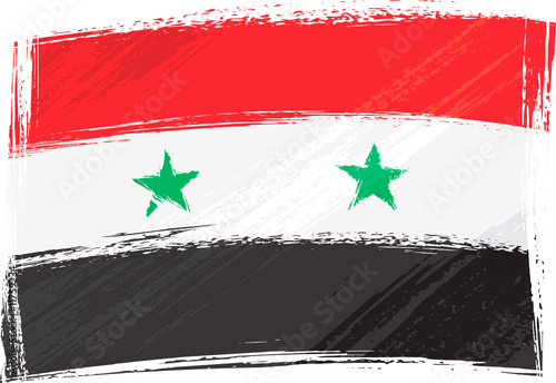 Grunge Syria flag