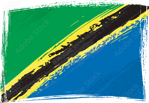 Grunge Tanzania flag