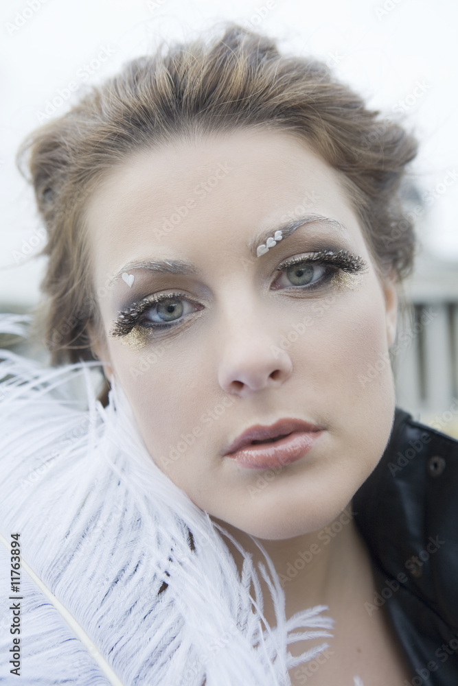 Fototapeta premium closeup portrait of young girl