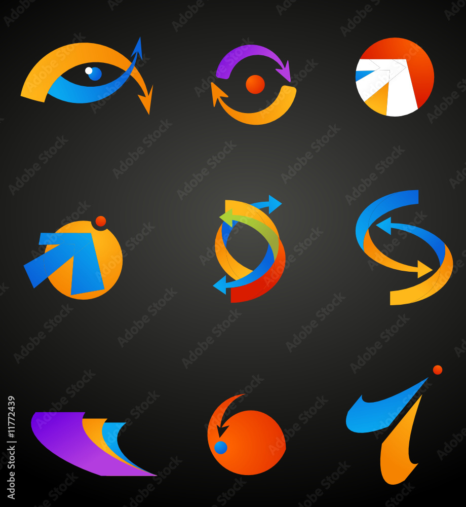 collection of abstract icons and logos collection of abstract icons and logos
