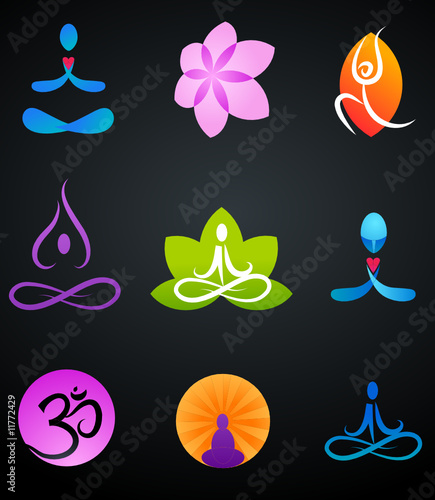collection of Zen icons - vector illustration