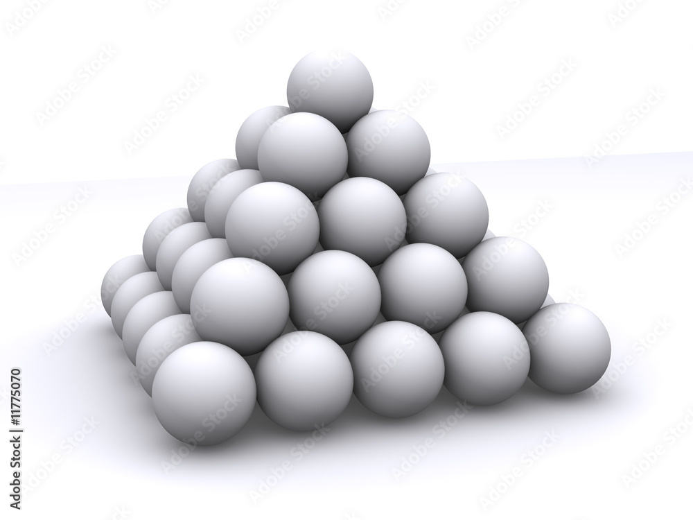 Pyramid from spheres. 3d Pyramid from spheres. 3d