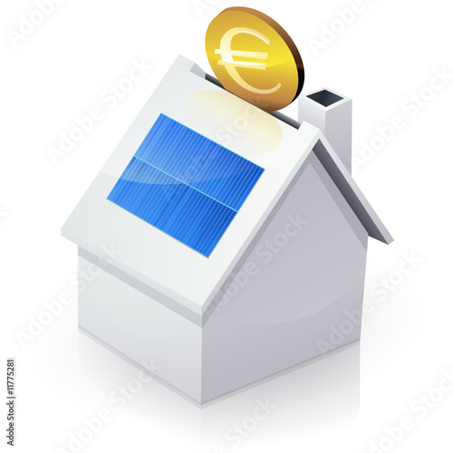Maison blanche et investissement dans le solaire (reflet)