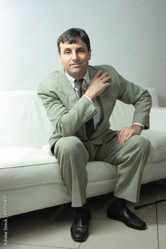 Sitting confident businessman Sitting confident businessman