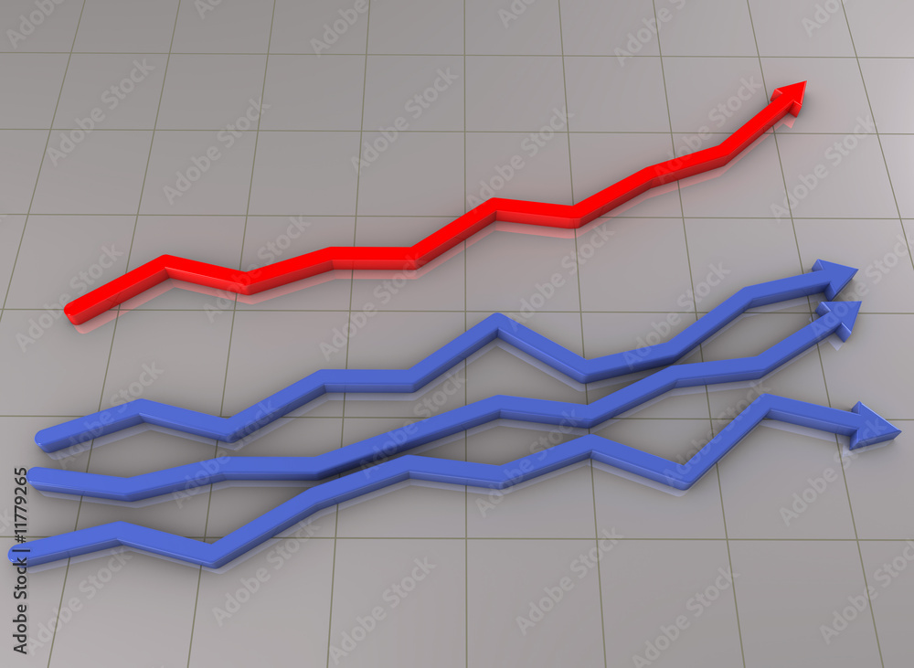 Obraz premium chart with arrows