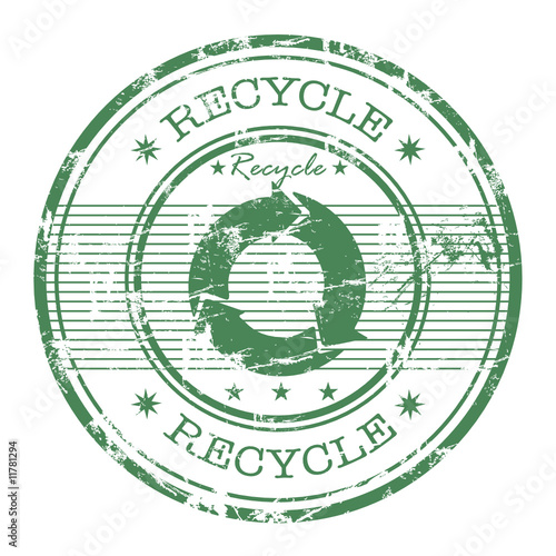 Recycle rubber stamp