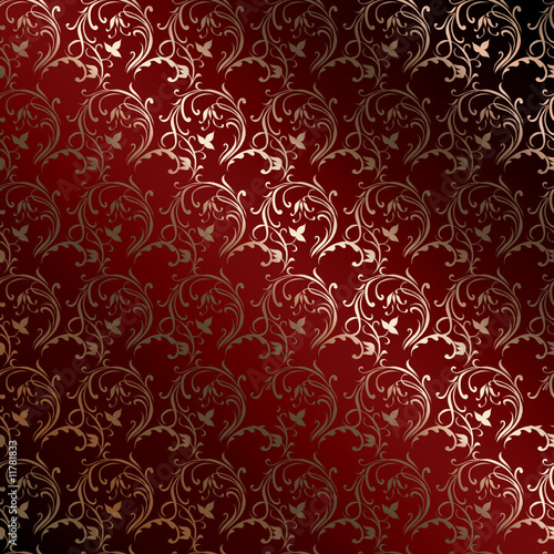 Gold antique floral pattern