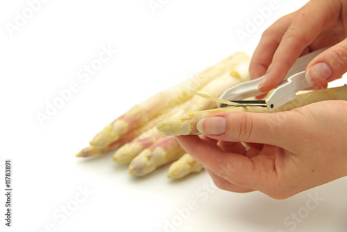 Spargel schälen - asparagus peeling 02
