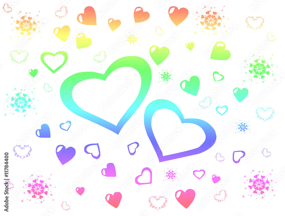 corazones arcoiris