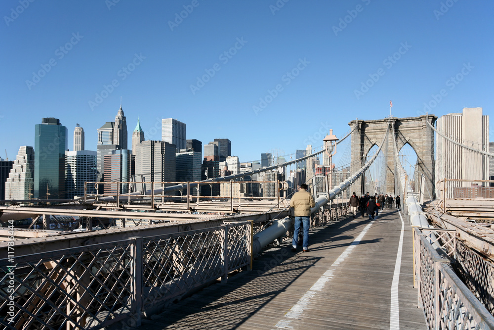 Manhattan skyline from Brooklyn Bridge Manhattan skyline from Brooklyn Bridge