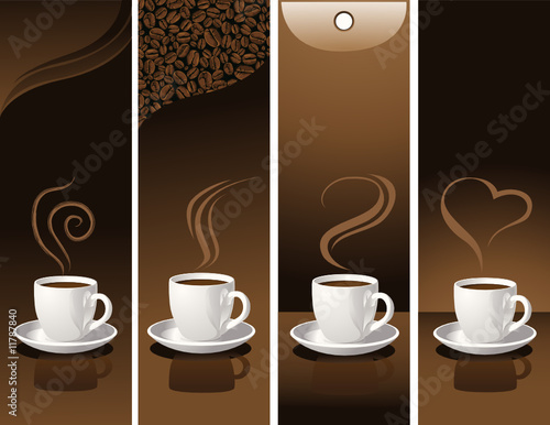 banner with coffee cups #11787840