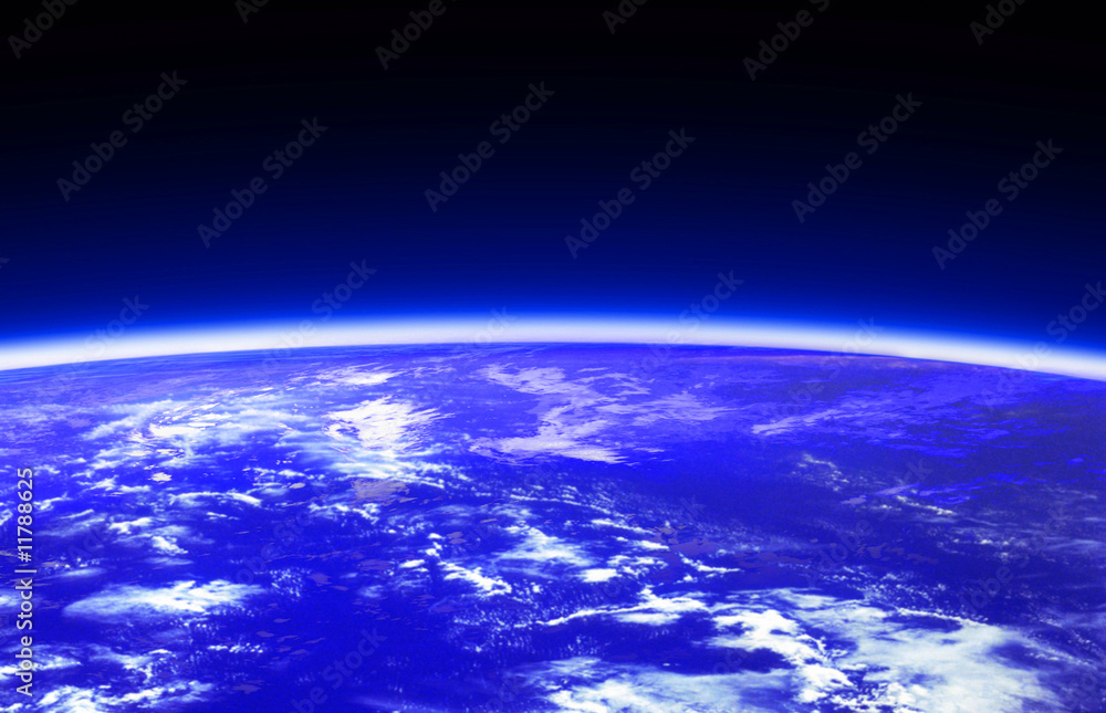 dark blue world globe and space