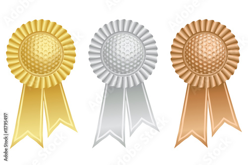 Golf ball prize rosettes
