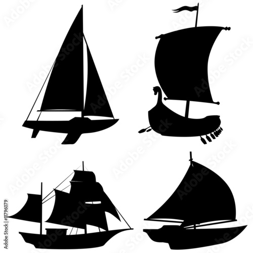 Barche sagome-Bateau vecto-Boat shapes photo