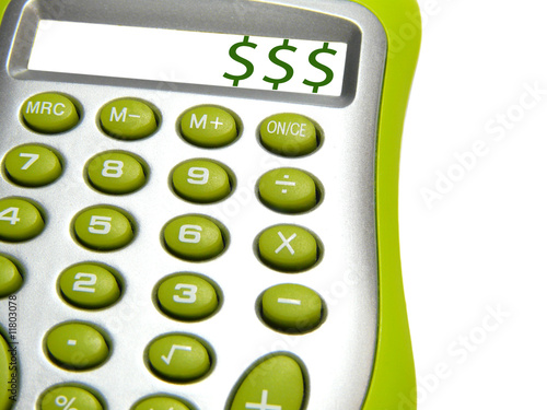 Calculator with word “$$$”