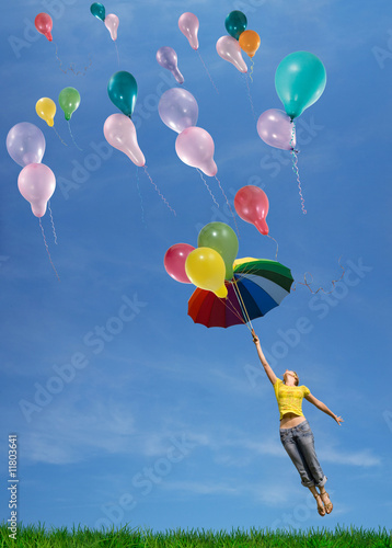 Flying up in the sky