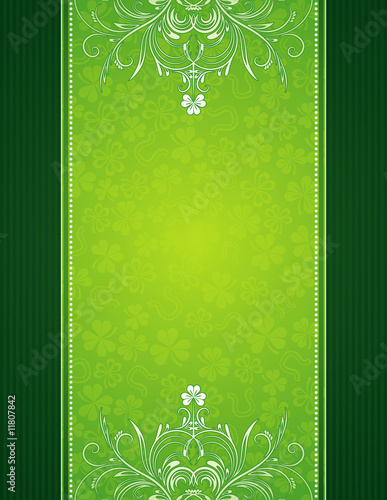 green background with shamrock