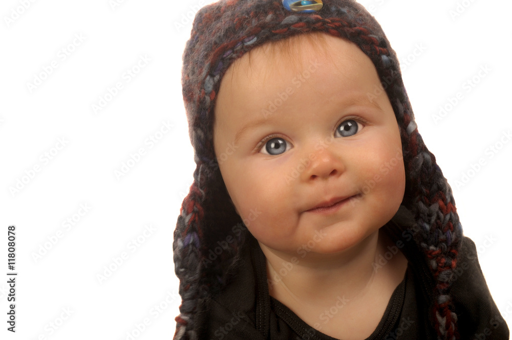 Baby Girl In Hat Baby Girl In Hat