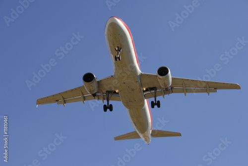 Modern airliner taking off