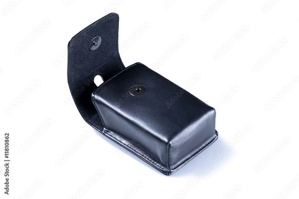 Black leather camera case Black leather camera case