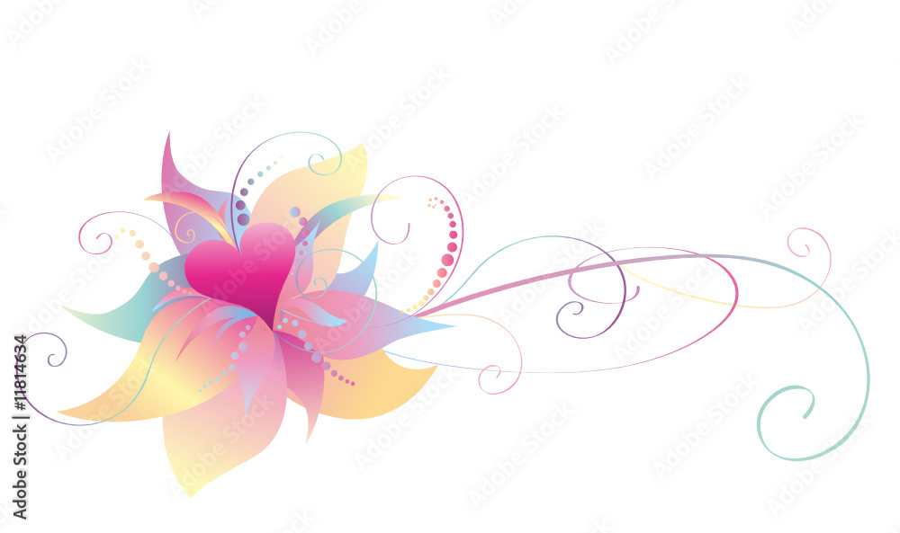 Heart and flower Heart and flower