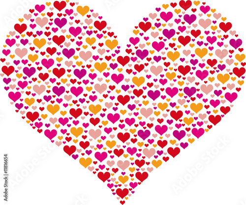 big heart with heart pattern