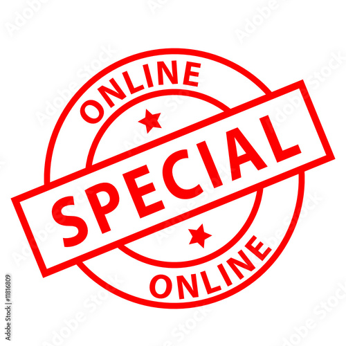 "Online Special" ink stamp (red)